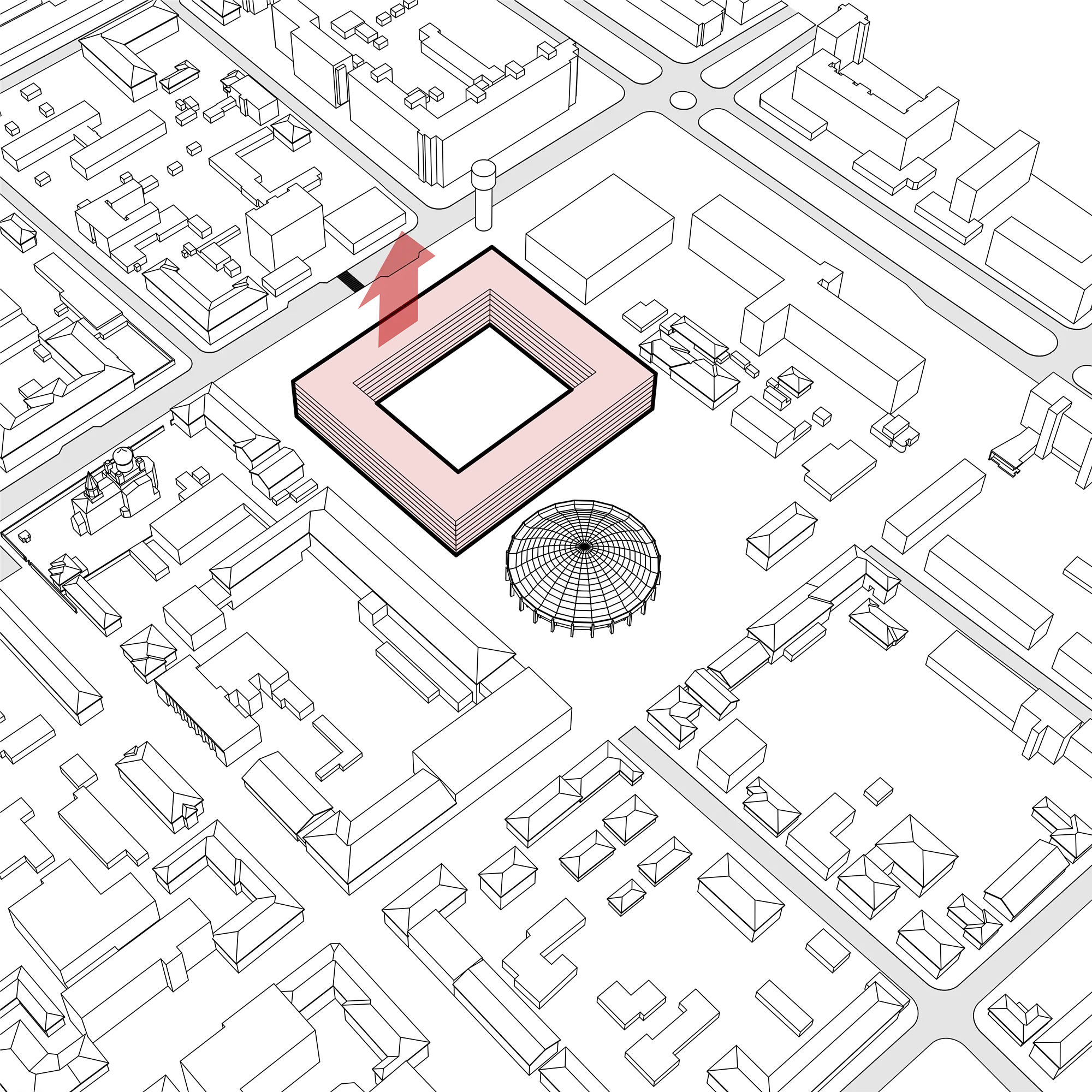 Design diagram 7 for The Dual Square, Brest, Belarus.